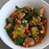 Свинина тушеная с овощами