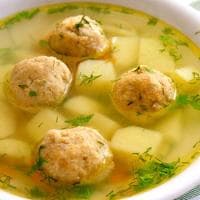 Суп картофельный с фрикадельками