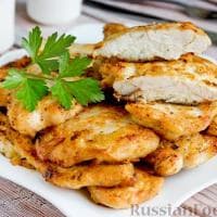 Биточки куриные натуральные жареные