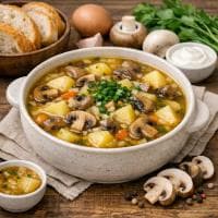 Суп картофельный с грибами